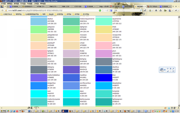 网站颜色背景代码（网页颜色的代码）