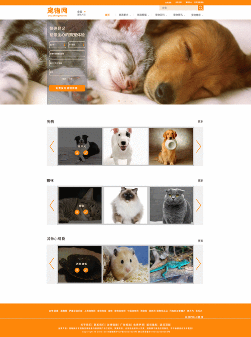 宠物网站模板代码下载（关于宠物的网页设计代码）