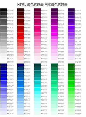 html色彩代码（html颜色设置代码）